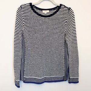 Loft Striped Open Knit Sweater Women’s S